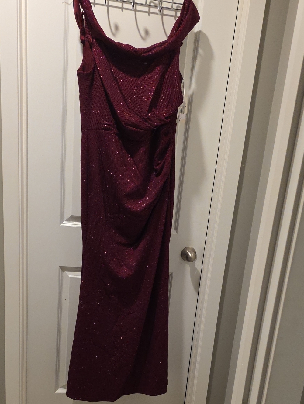 Oleg Cassini Sparkling Wineberry Maxi Dress
